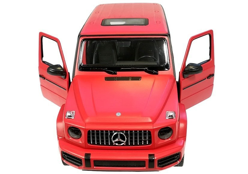 Raudonas mercedes g63 nuotolinio valdymo automobilis