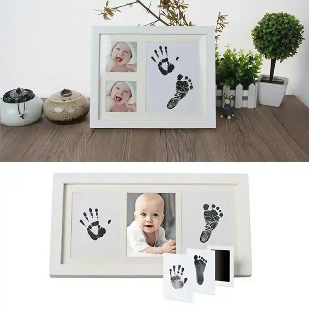 Vaiko delniuko ar pėdutės įspaudų rinkinys da83b 10x15,3 cm rožinė