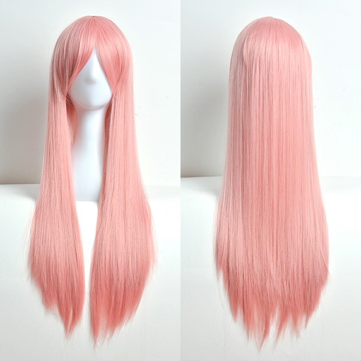 Perukas bq3d, 80 cm, rožinis, cosplay