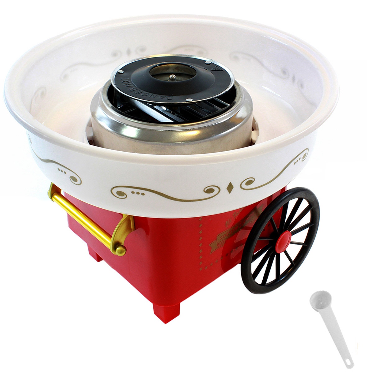 Cukraus vatos aparatas ag137d, 500w, raudonas 2