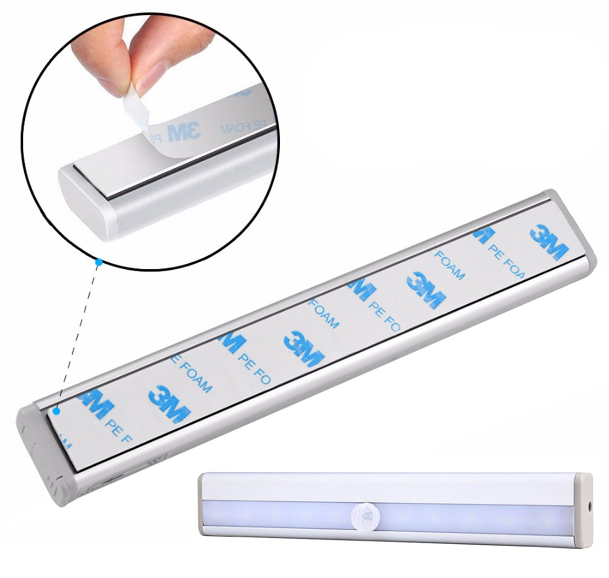 Led lemputė su judesio jutikliu 10 led, 19 cm