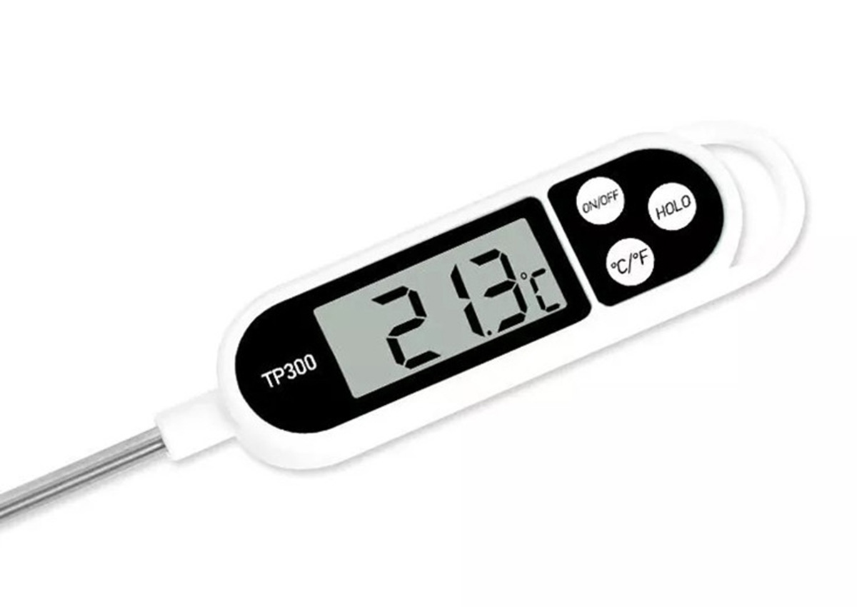 Elektroninis termometras su lcd ekranu ir nerūdijančio plieno adata 2