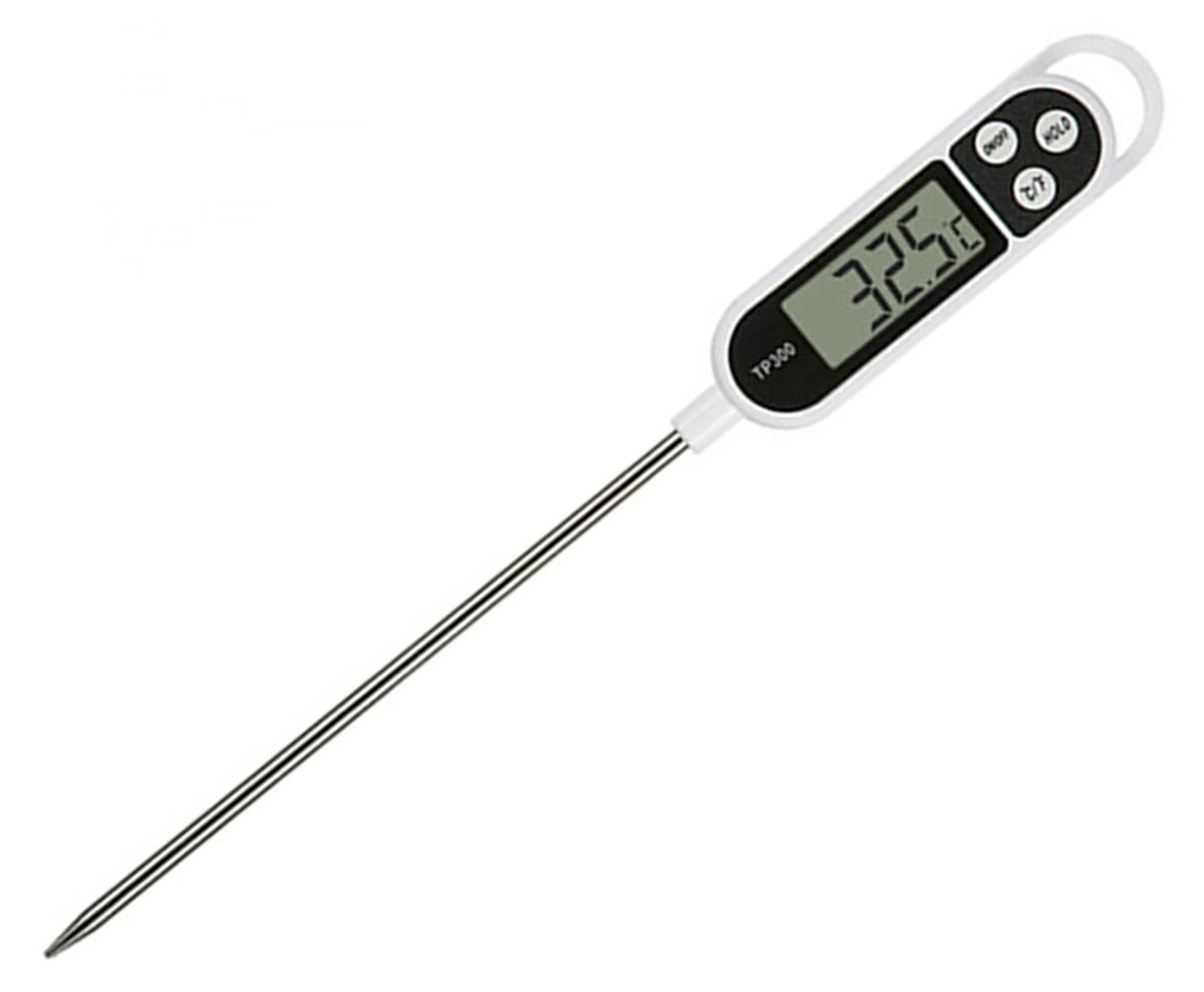 Elektroninis termometras su lcd ekranu ir nerūdijančio plieno adata