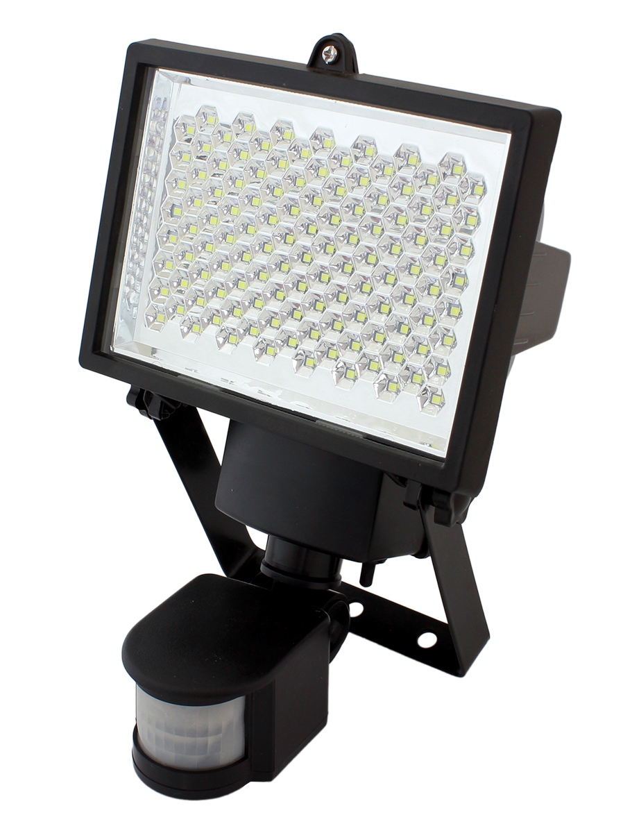 Lauko led halogeninė lempa su saulės baterija ir judesio jutikliu