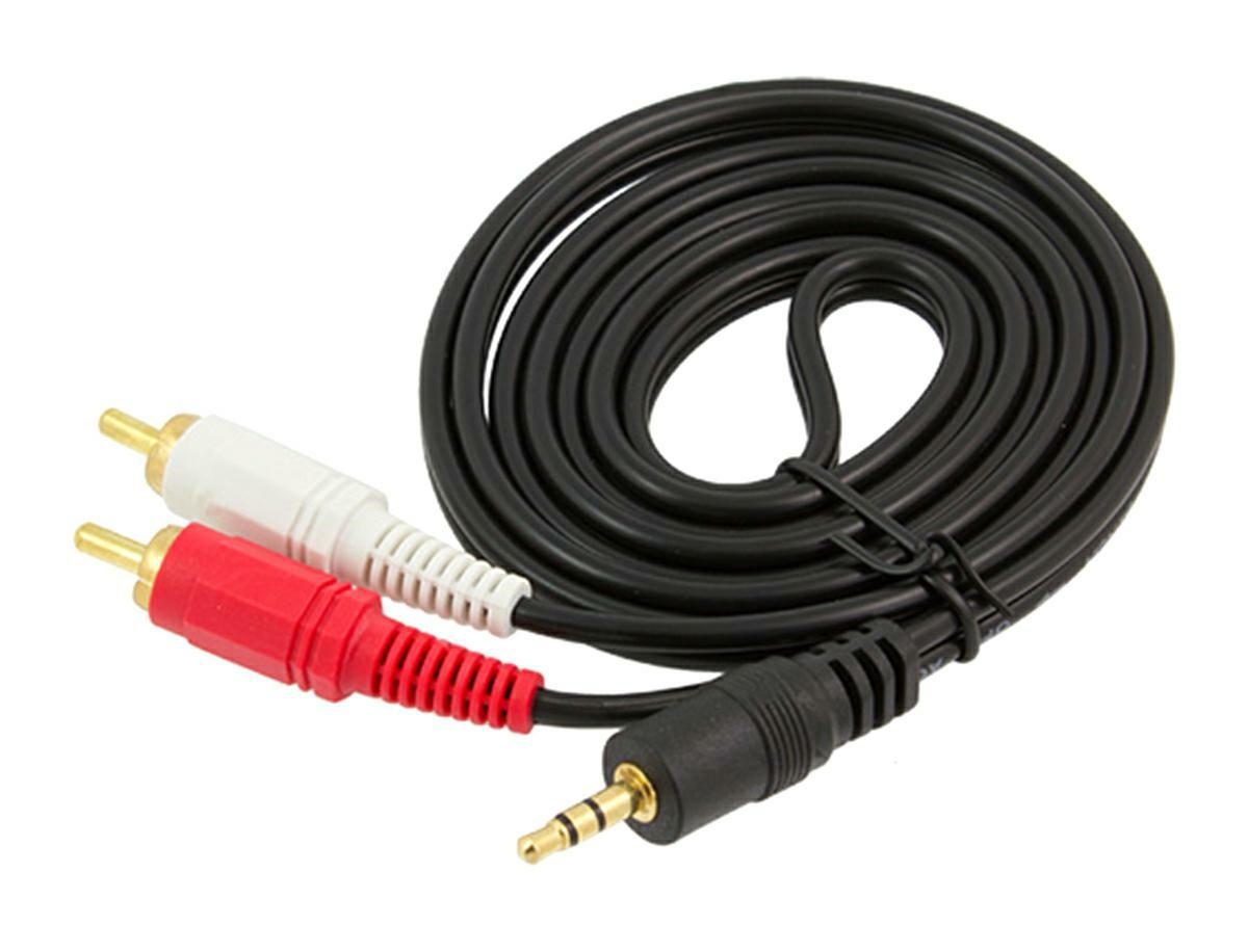 Garso kabelis 3,5 mm jack - 2x rca cinch, 1,25 m