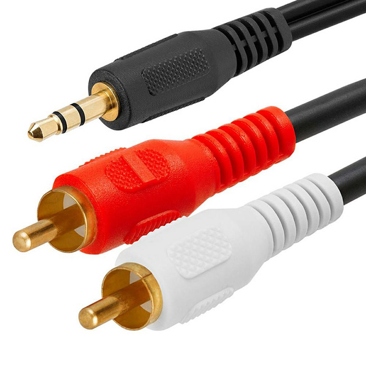 Garso kabelis 3,5 mm jack - 2x rca cinch, 1,25 m