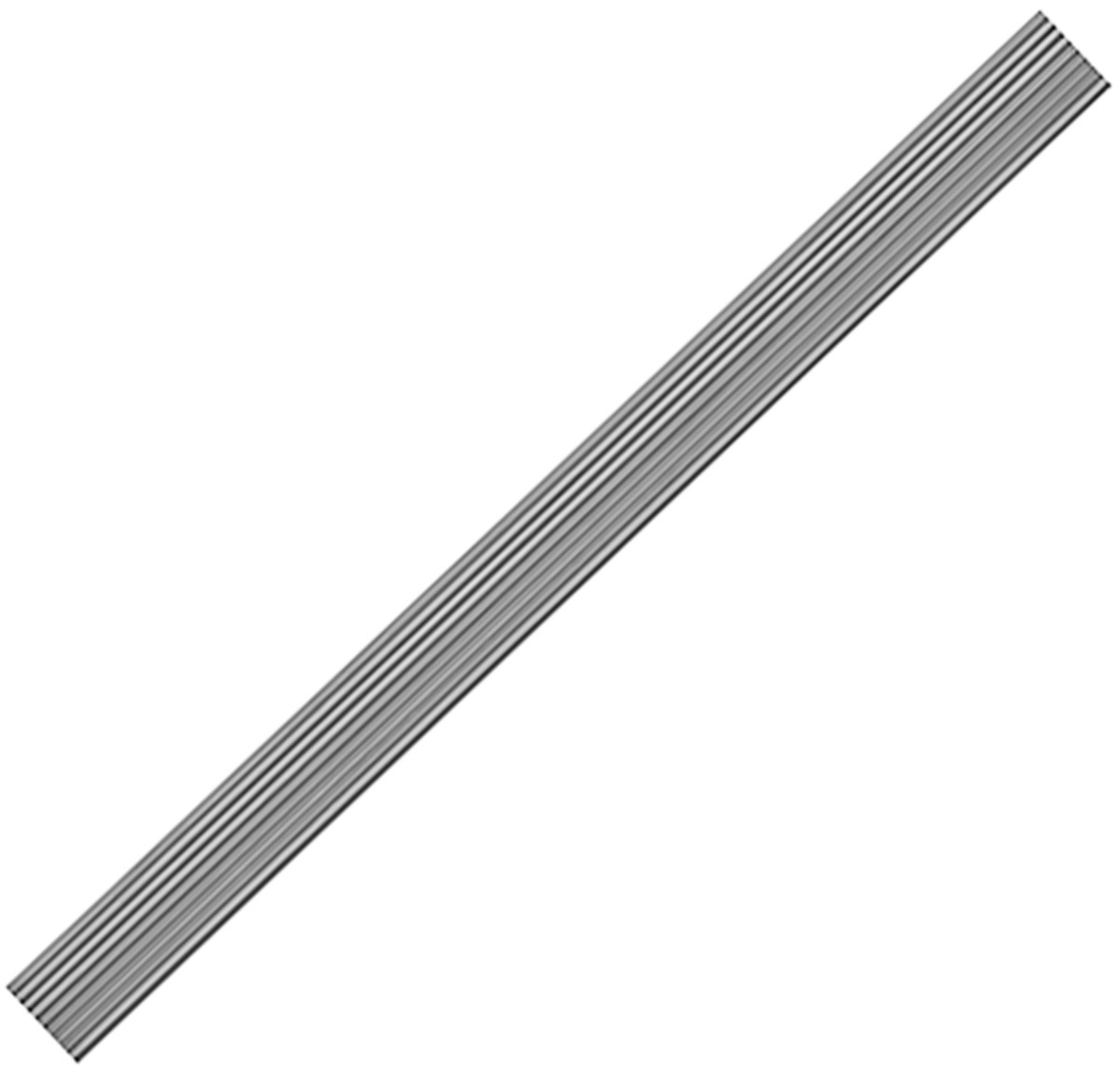 Durų ir langų sandarinimo juosta, silikoninė, 96 cm, pilka