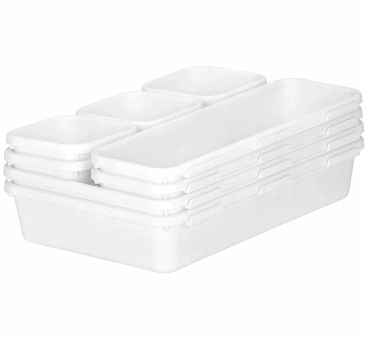 Plastikinė dežutė, 8 vnt., baltas