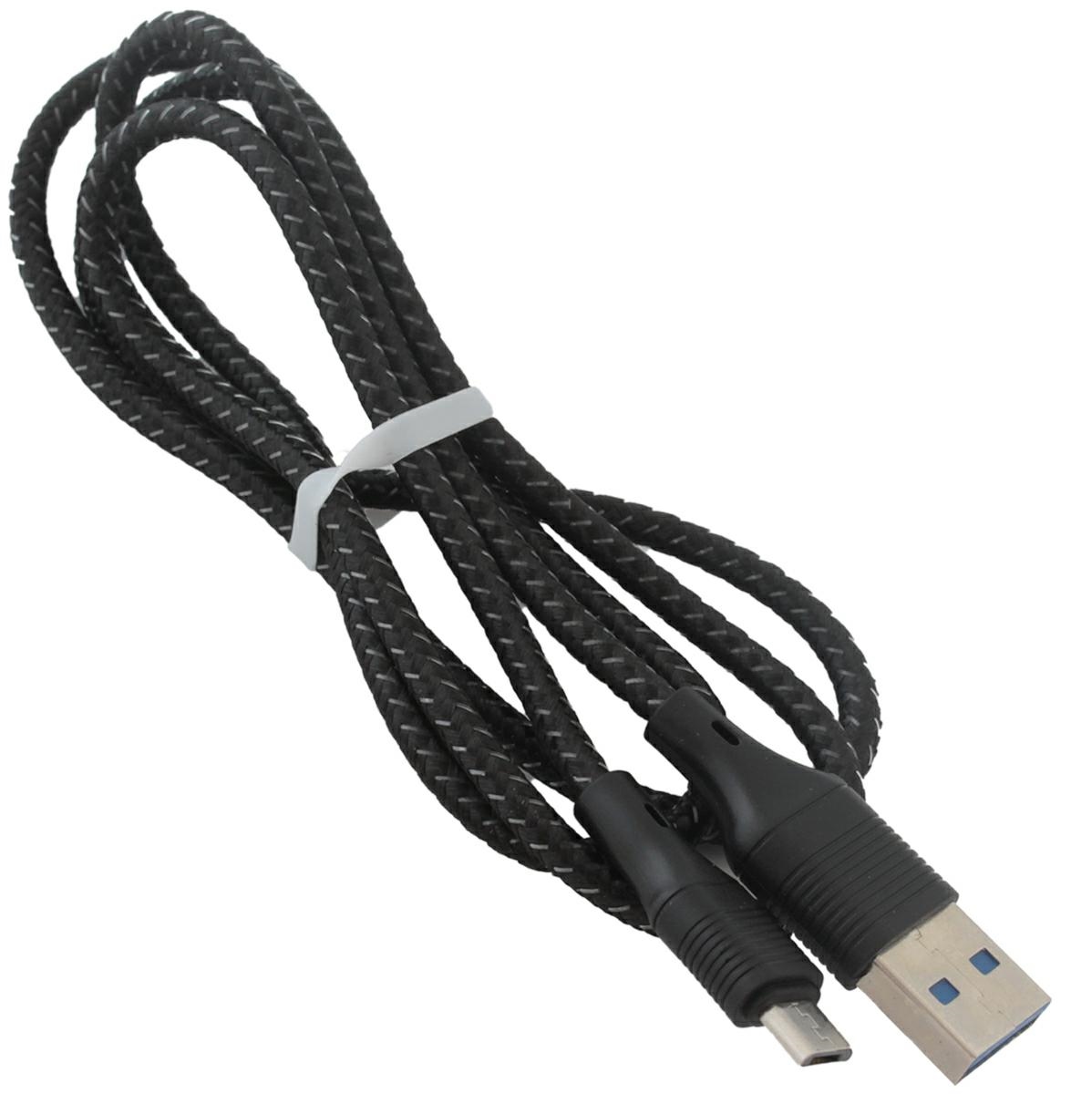 Usb-microusb kabelis 1m, nailoninis
