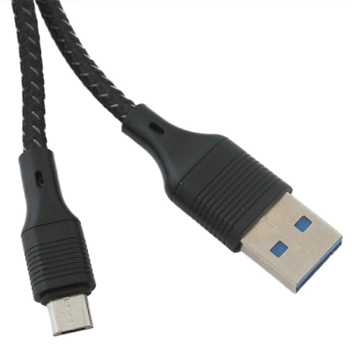 Usb-microusb kabelis 1m, nailoninis