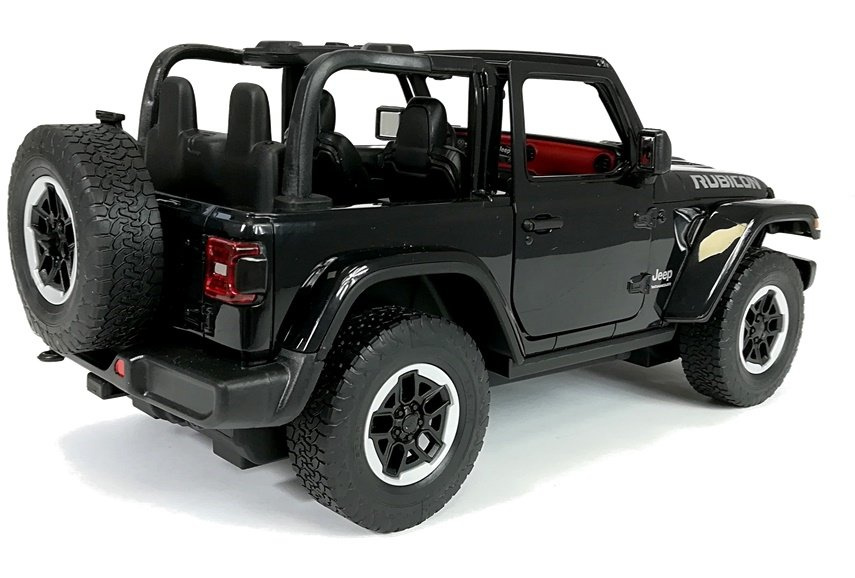Nuotoliniu būdu valdomas jeep wrangler rubicon 1:14, juodas
