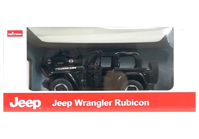 Nuotoliniu būdu valdomas jeep wrangler rubicon 1:14, juodas