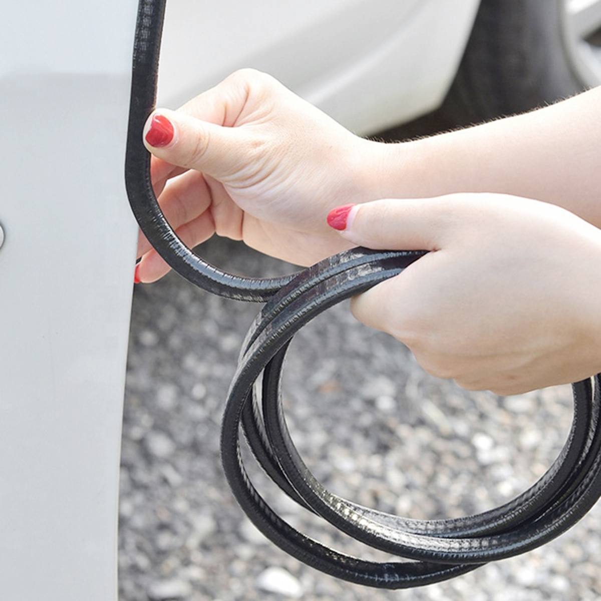 Automobilio durų apsauginė juosta 5m juoda
