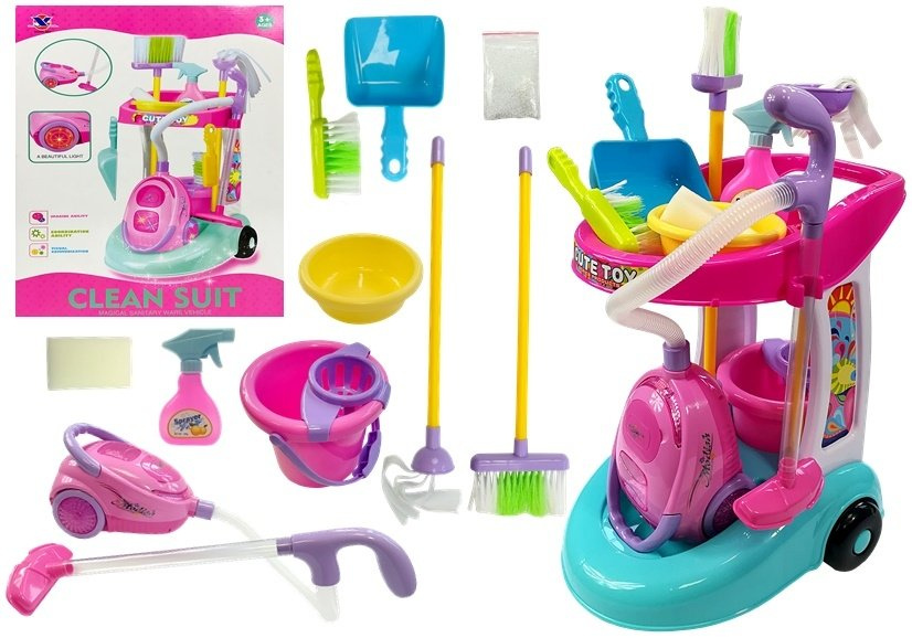 Vaikiškas valymo rinkinys lean toys, rožinis