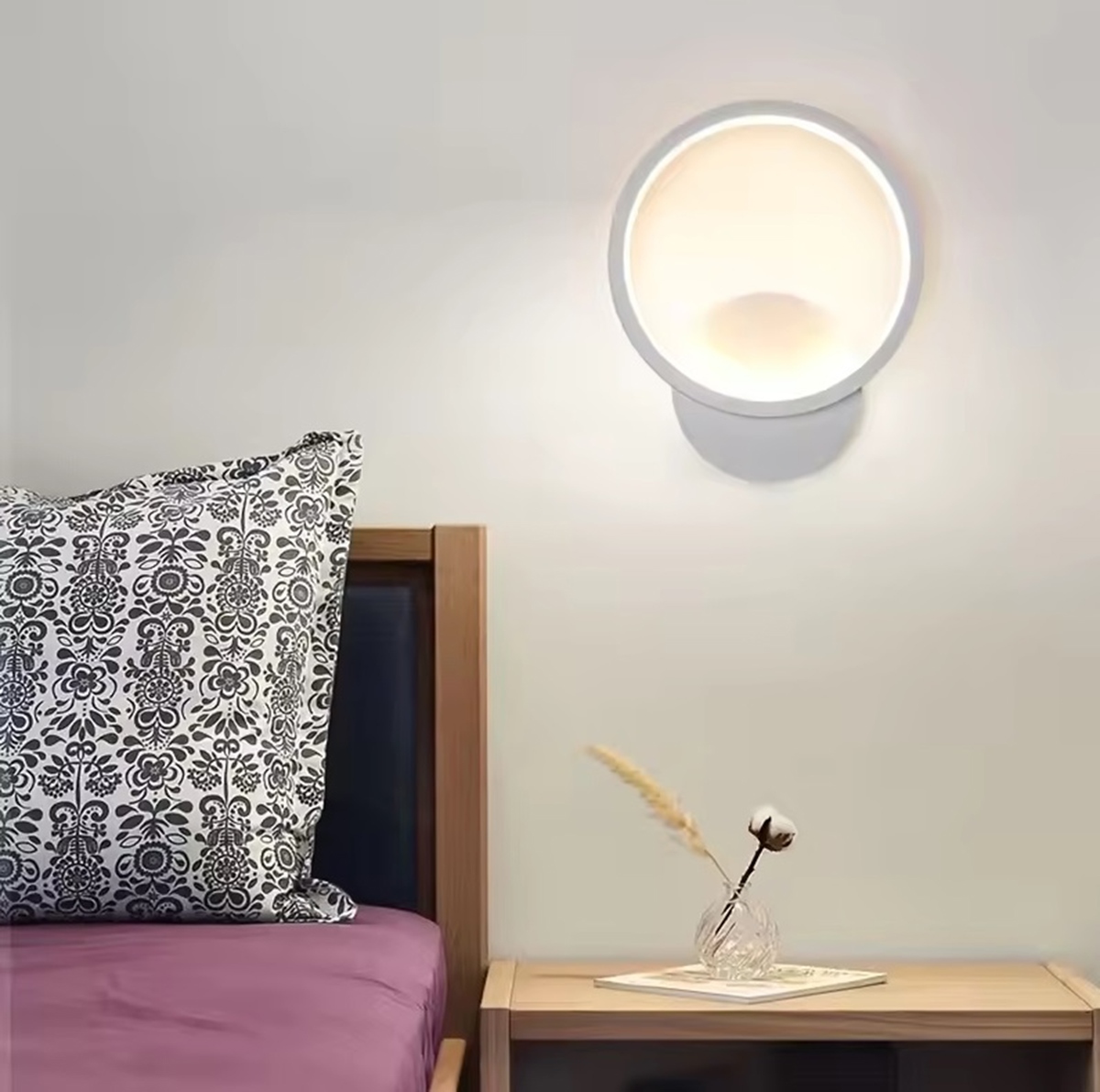 Led sieninis šviestuvas zd132a, 12w, baltas