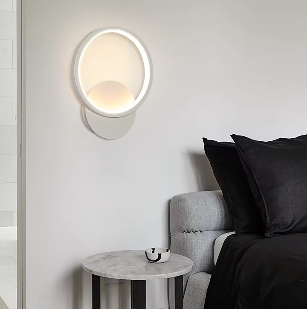 Led sieninis šviestuvas zd132a, 12w, baltas