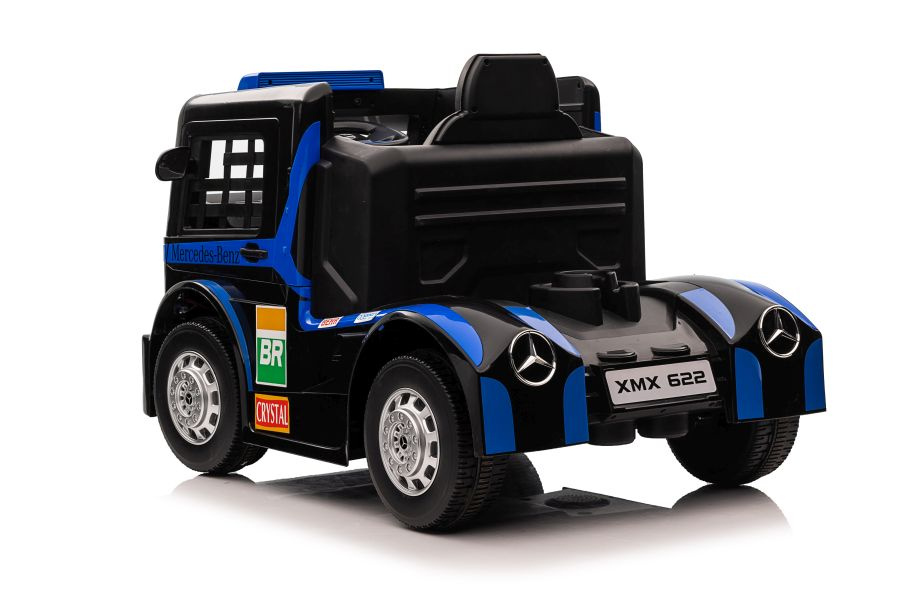Vienvietis elektromobilis vaikams mercedes-benz axor xmx622, mėlynas