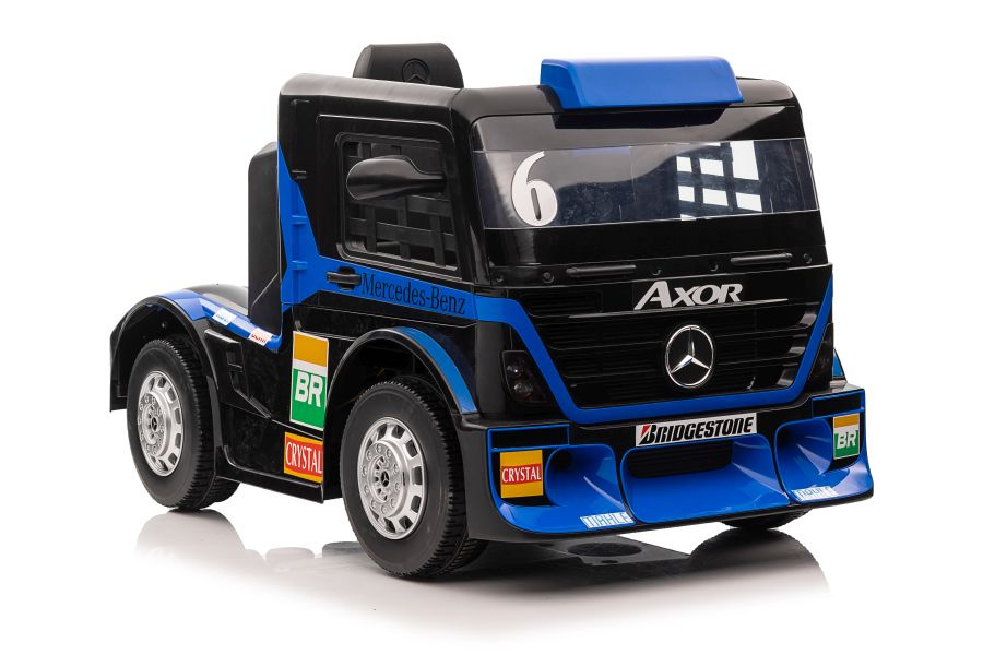 Vienvietis elektromobilis vaikams mercedes-benz axor xmx622, mėlynas