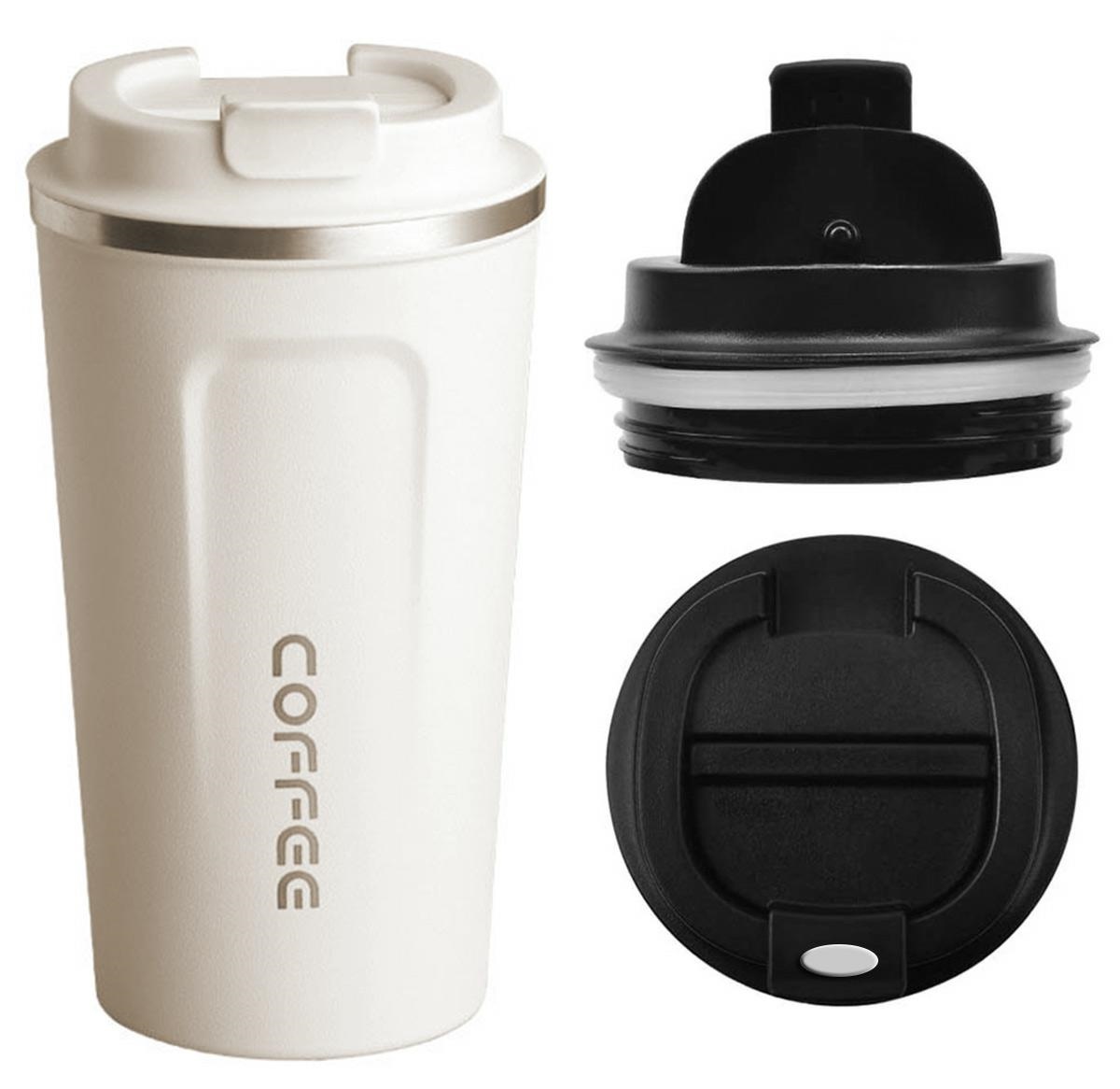Termo puodelis, 510 ml, baltas
