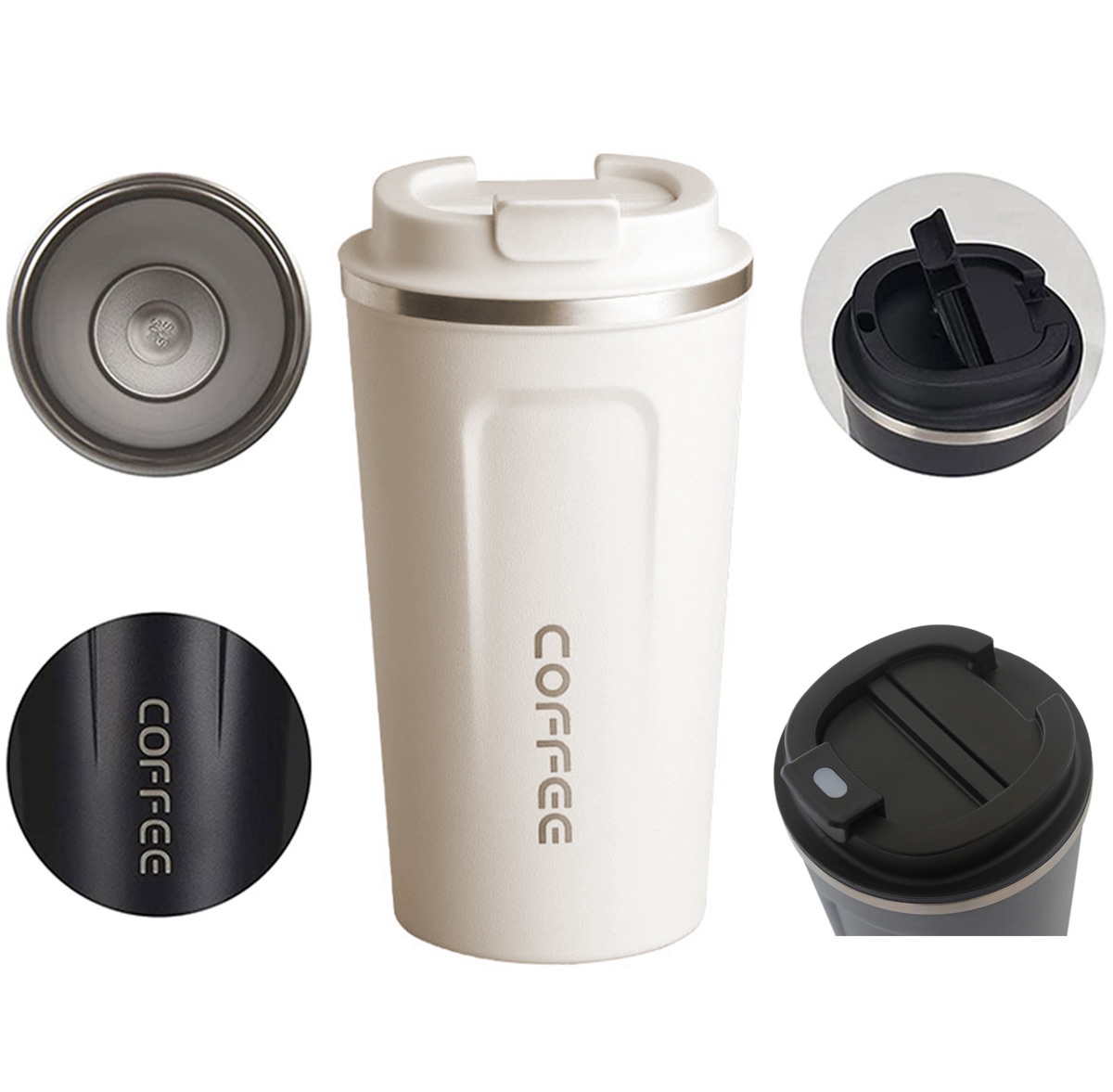 Termo puodelis, 510 ml, baltas 2
