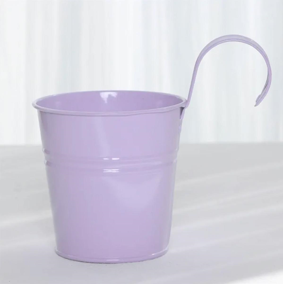 Violetinė cinkuotas vazonėlis su laikikliu
