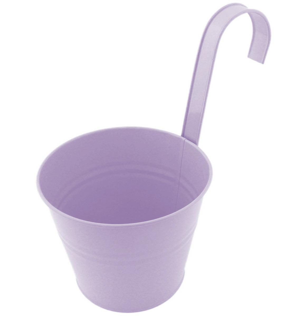 Violetinė cinkuotas vazonėlis su laikikliu