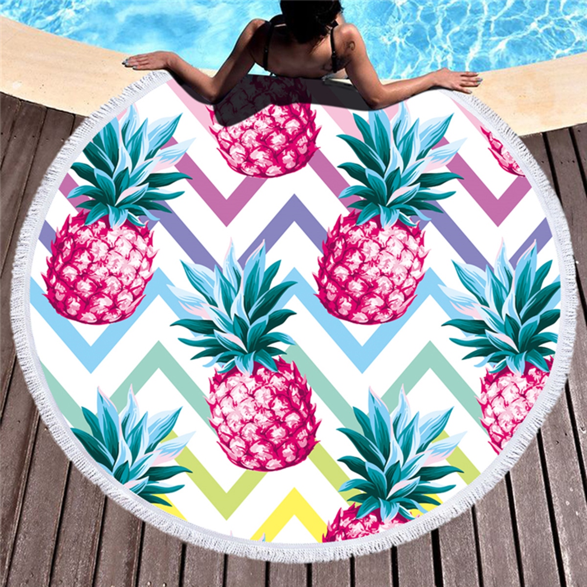 Paplūdimio rankšluostis victoria fashion ananas, 150 cm