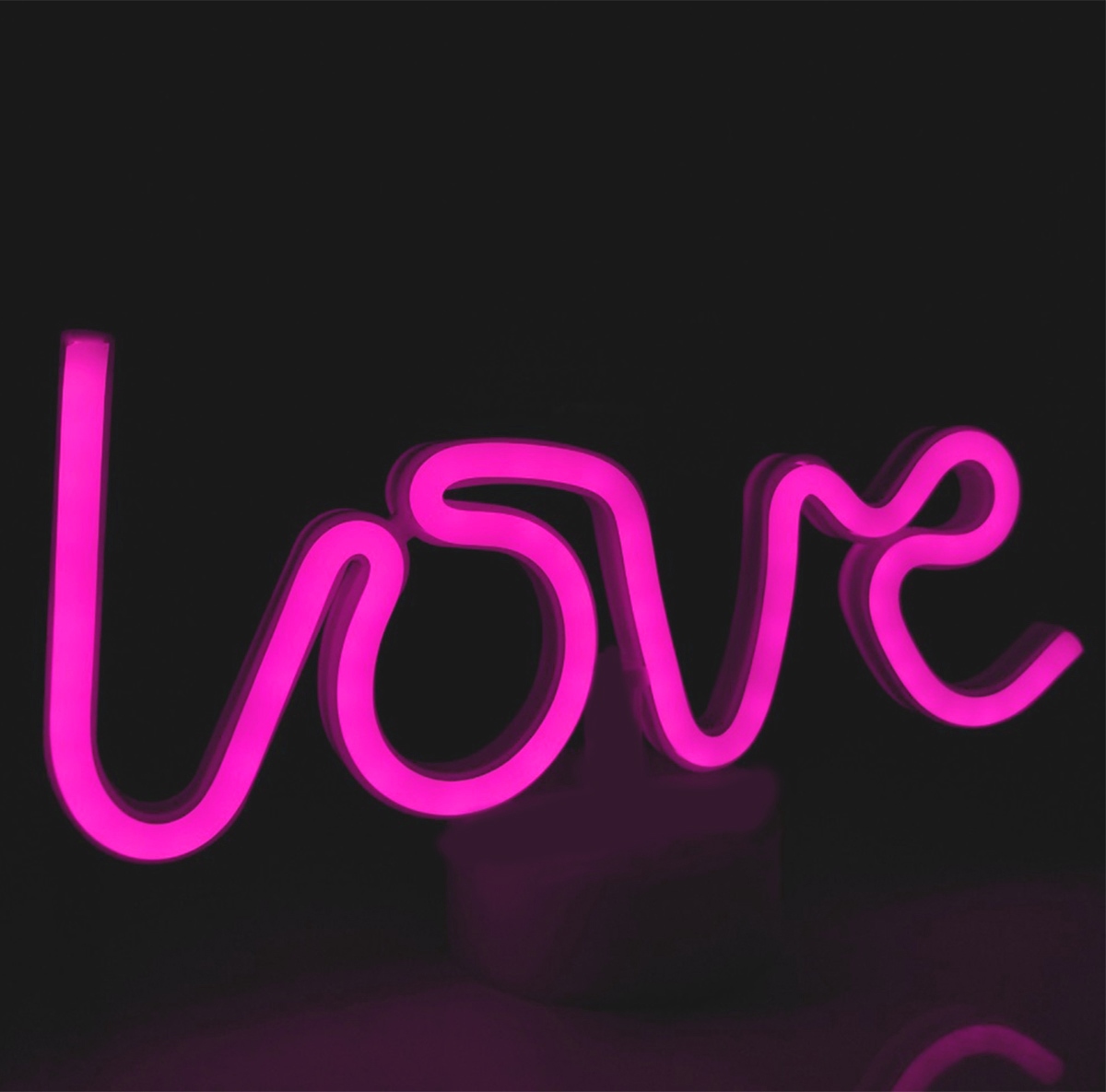 Led dekoratyvinė lempa love, violetinė, 34.5x13 cm