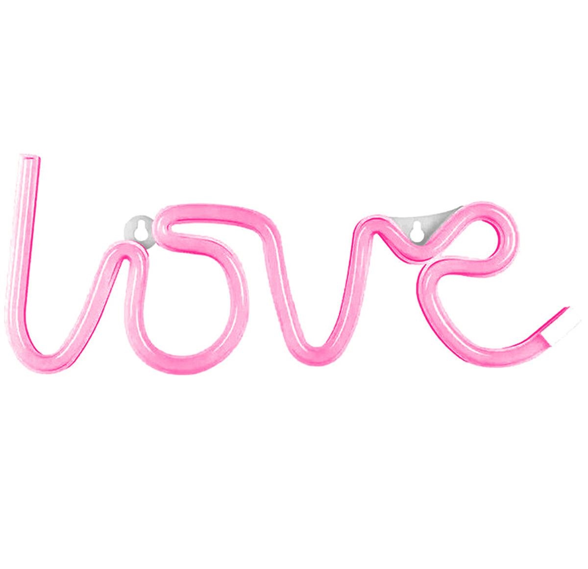 Led dekoratyvinė lempa love, violetinė, 34.5x13 cm