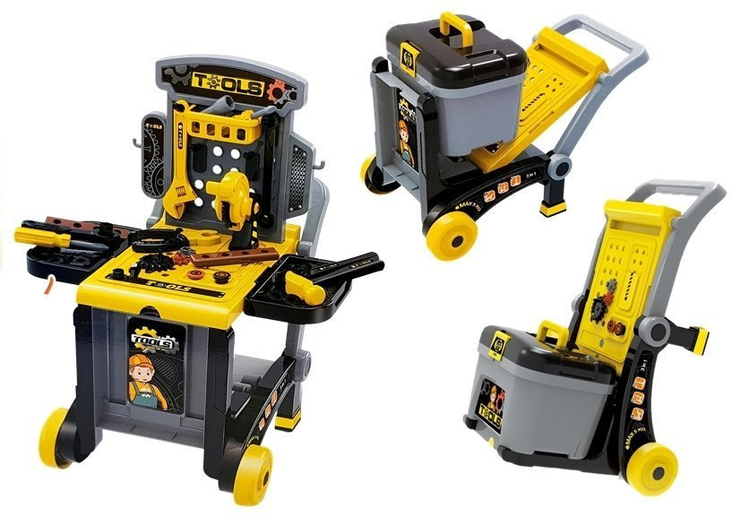 Įrankių rinkinys su vežimėliu ir dėže, 3in1 tools