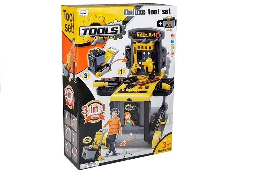 Įrankių rinkinys su vežimėliu ir dėže, 3in1 tools