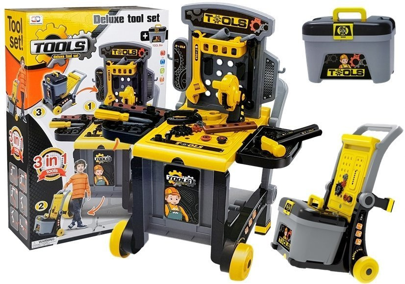 Įrankių rinkinys su vežimėliu ir dėže, 3in1 tools