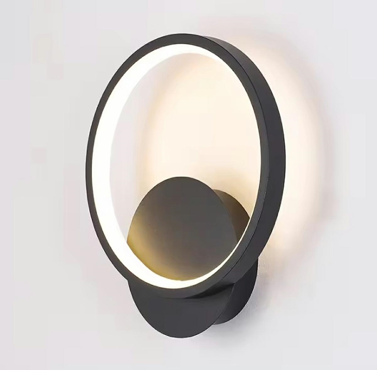 Led sieninis šviestuvas 12w, juodas