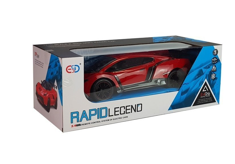 Nuotoliniu būdu valdomas automobilis lean toys, raudonas