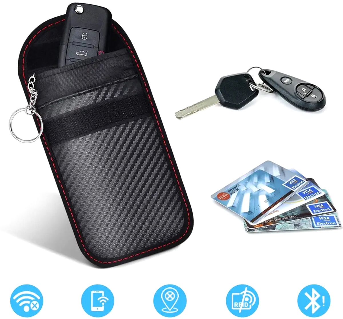 Apsauginis dėklas rfid kortelėms ir automobilio raktams