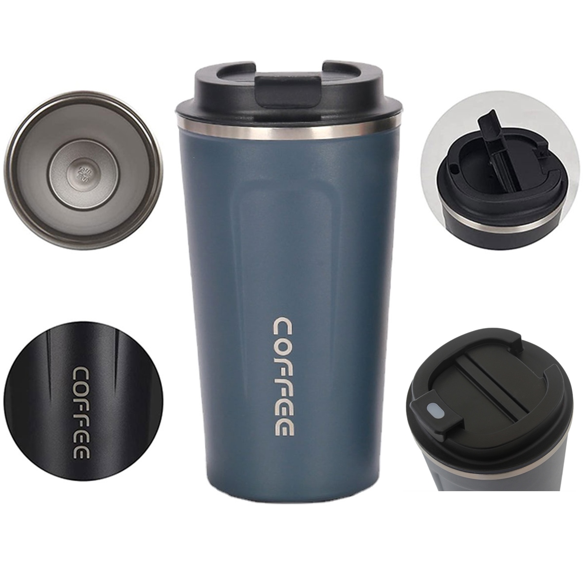 Termo puodelis ag369c, 510 ml, mėlynas