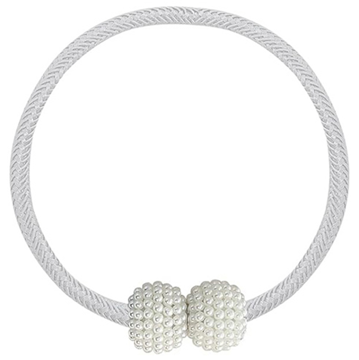 Užuolaidų segtukas su magnetu, 47 cm, baltas