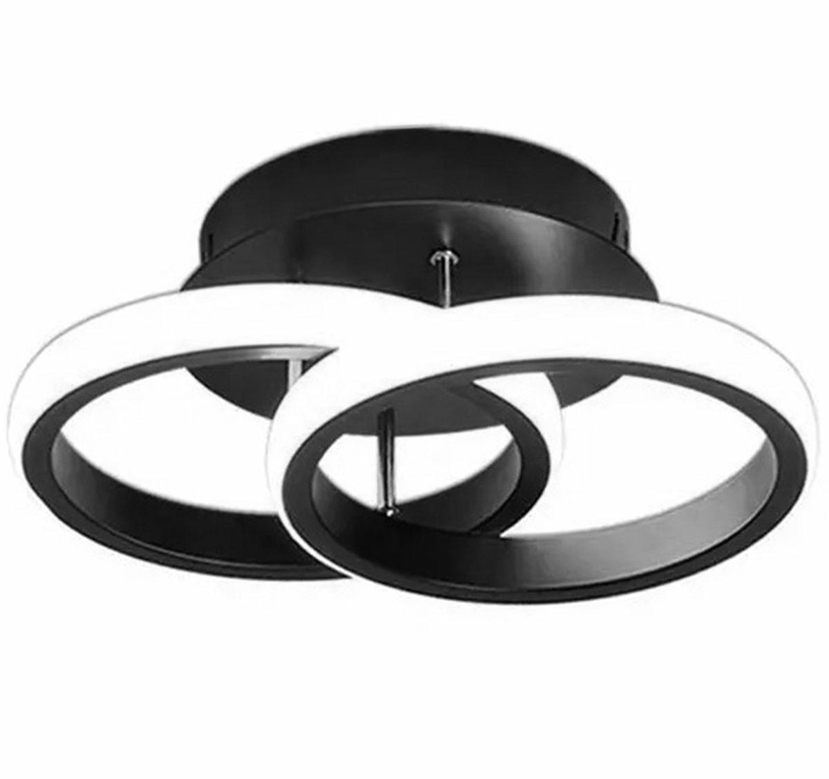 Lubinis led šviestuvas, juodas, 20w