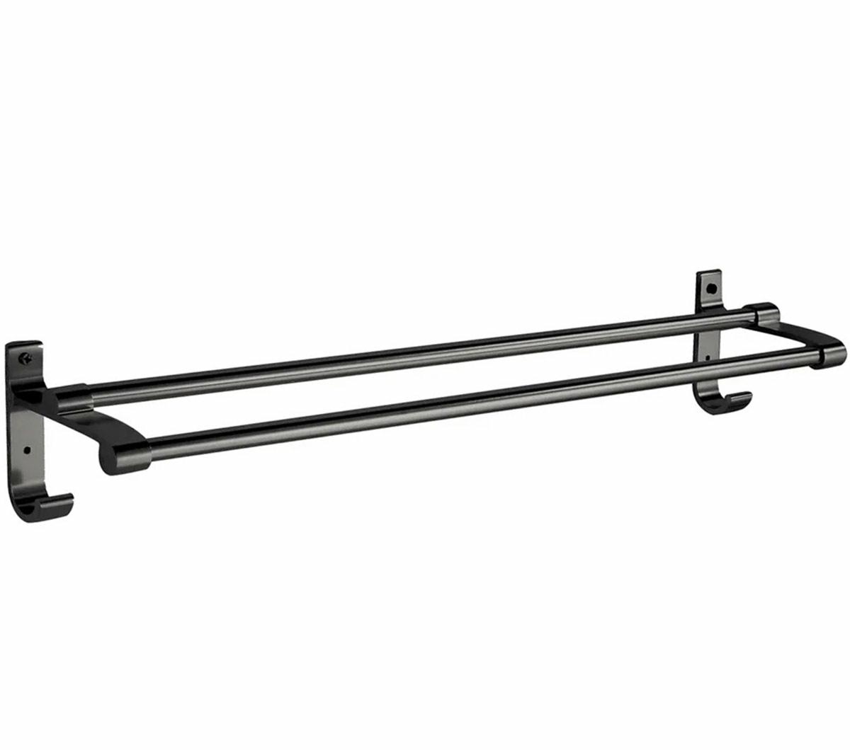 Rankšluosčių laikiklis, sieninis ag987, 60 cm, juodas matinis