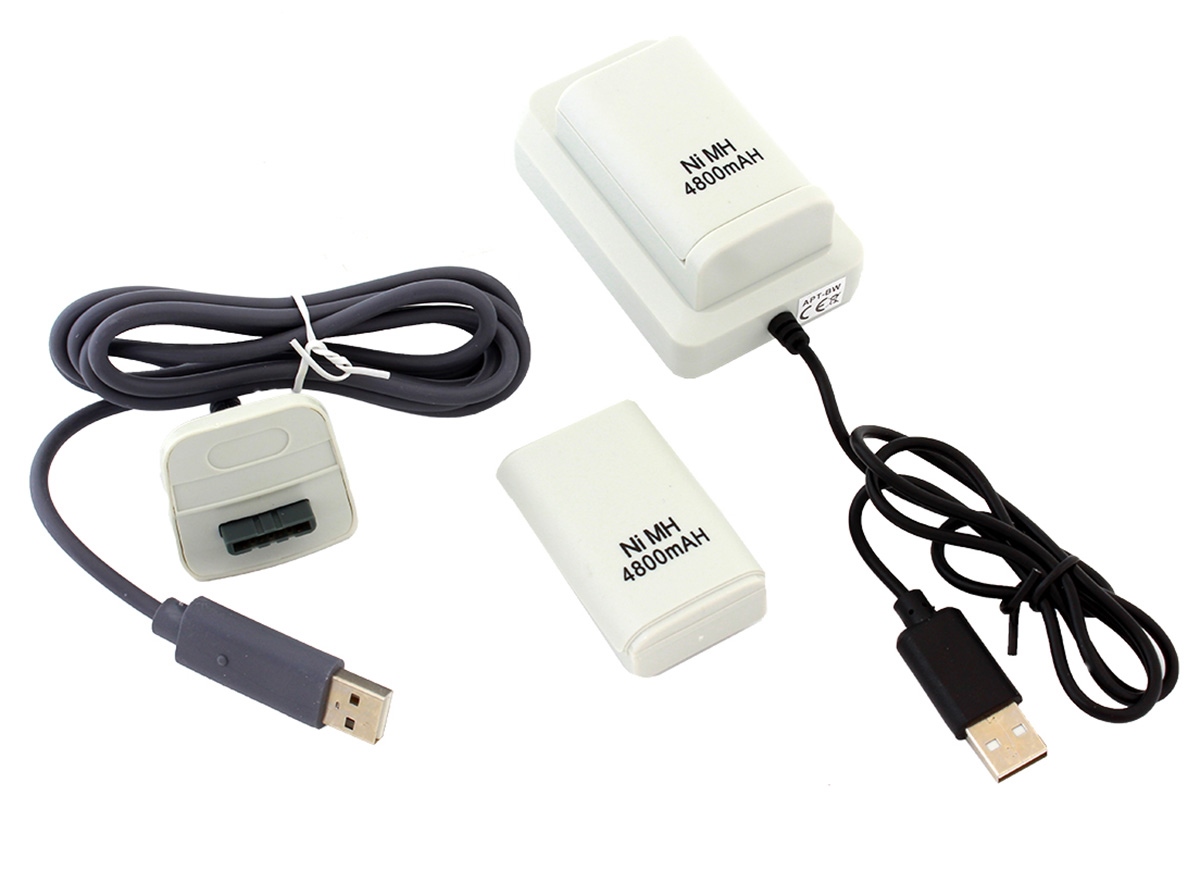 Įkrovimo stotis xbox 360 su 2 akumuliatoriais ir usb kabeliu