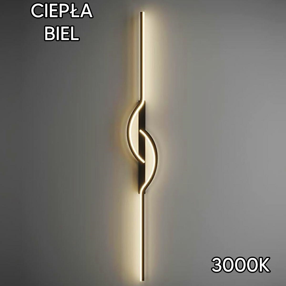 Sieninis led šviestuvas, 60 cm, šilta balta šviesa