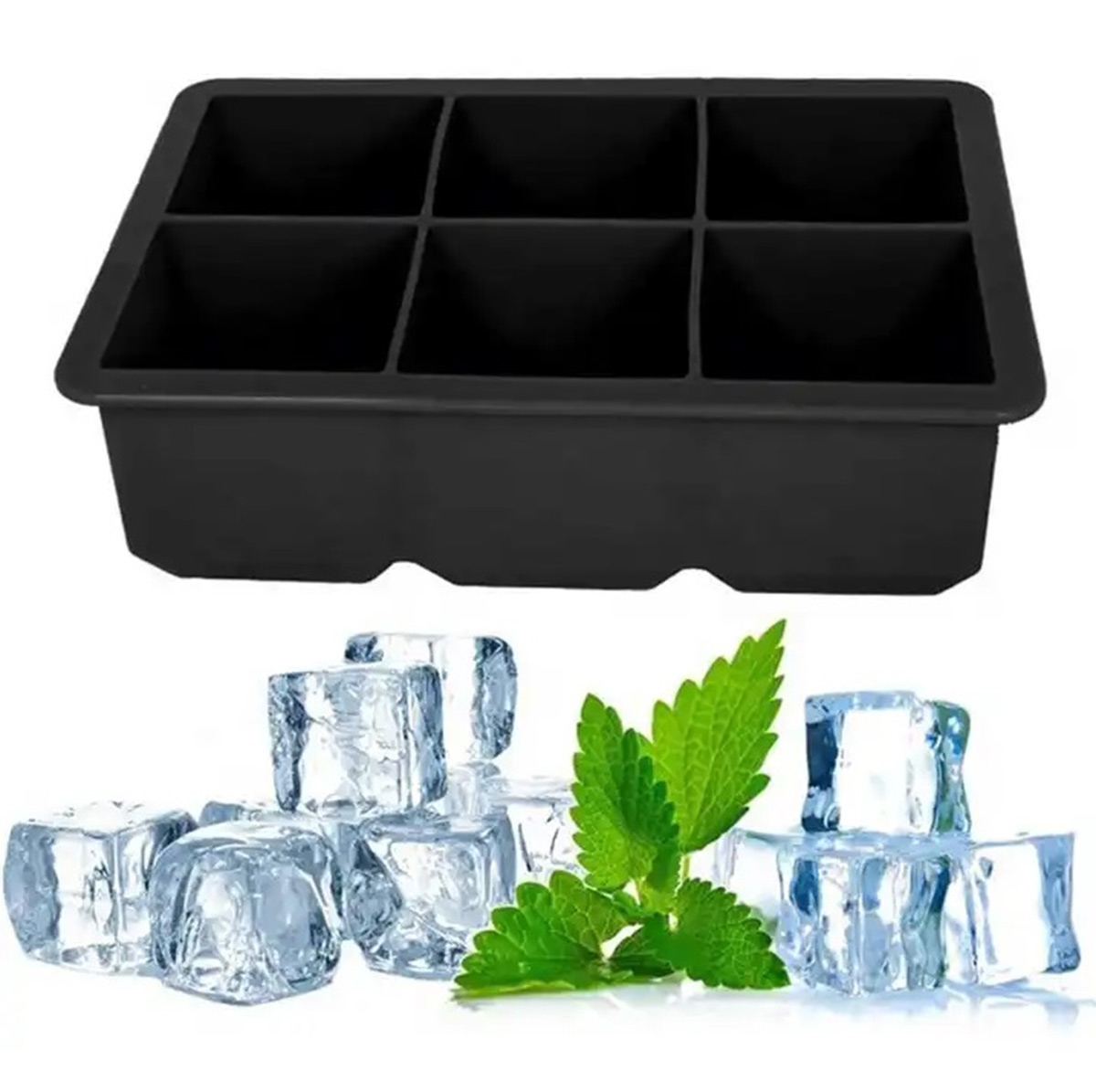 Silikoninė ledo formelė, juoda