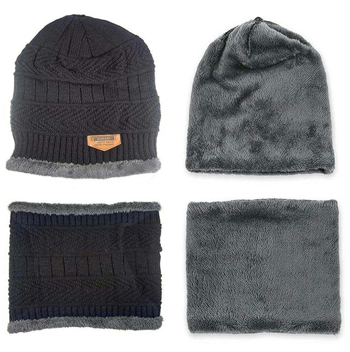 Kepurė, šalikas (rinkinys) unisex set black