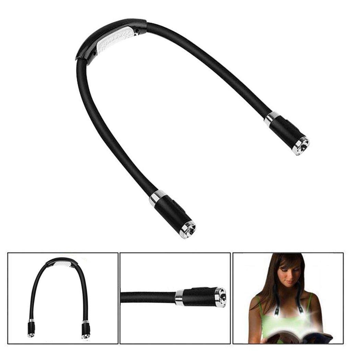 Led skaitymo lempa ant kaklo da244a, 56 cm 1
