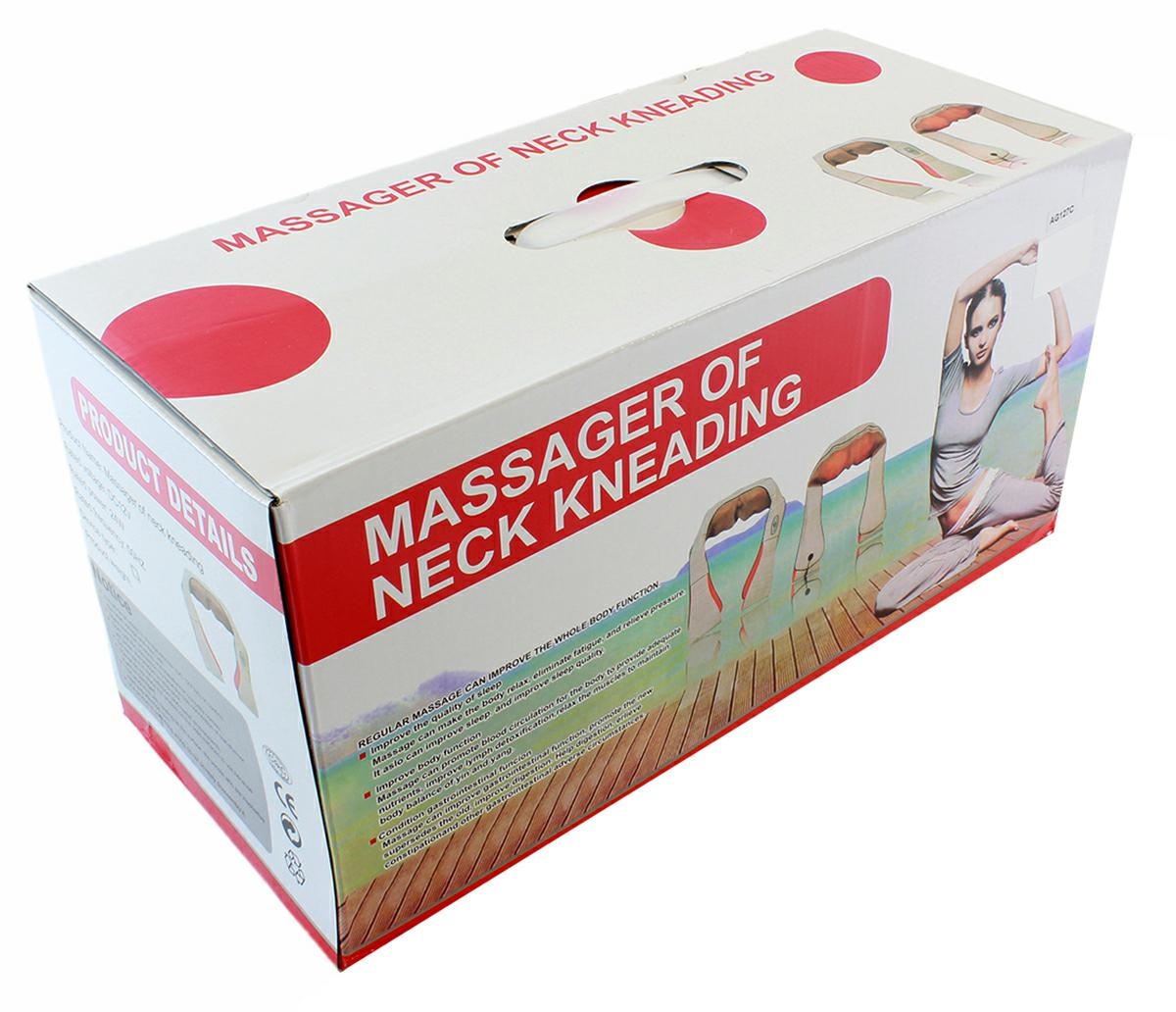 Elektrinis masažuoklis ag127c shiatsu kaklui ir nugarai, juodas