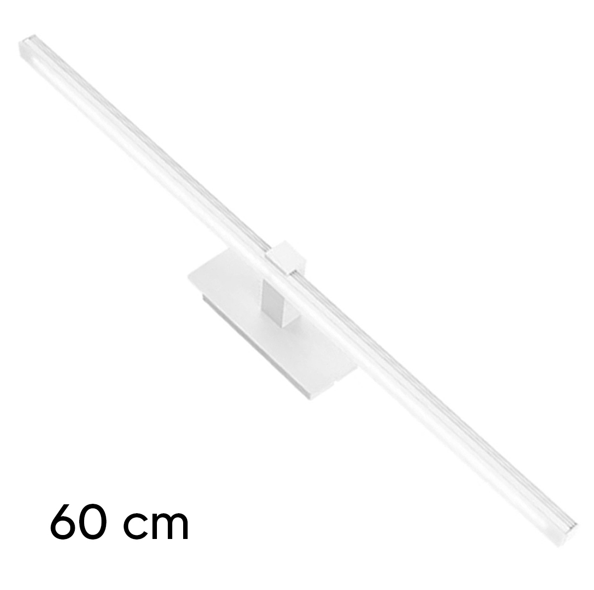 Led sieninis šviestuvas voniai 60 cm baltas