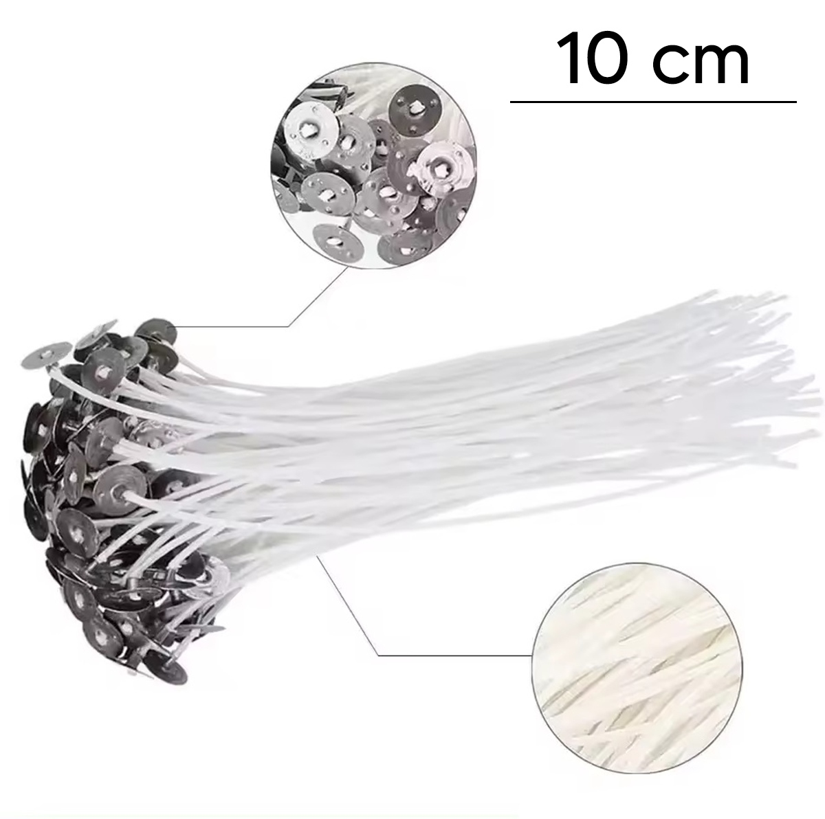 Knotai žvakėms 10 vnt 10 cm