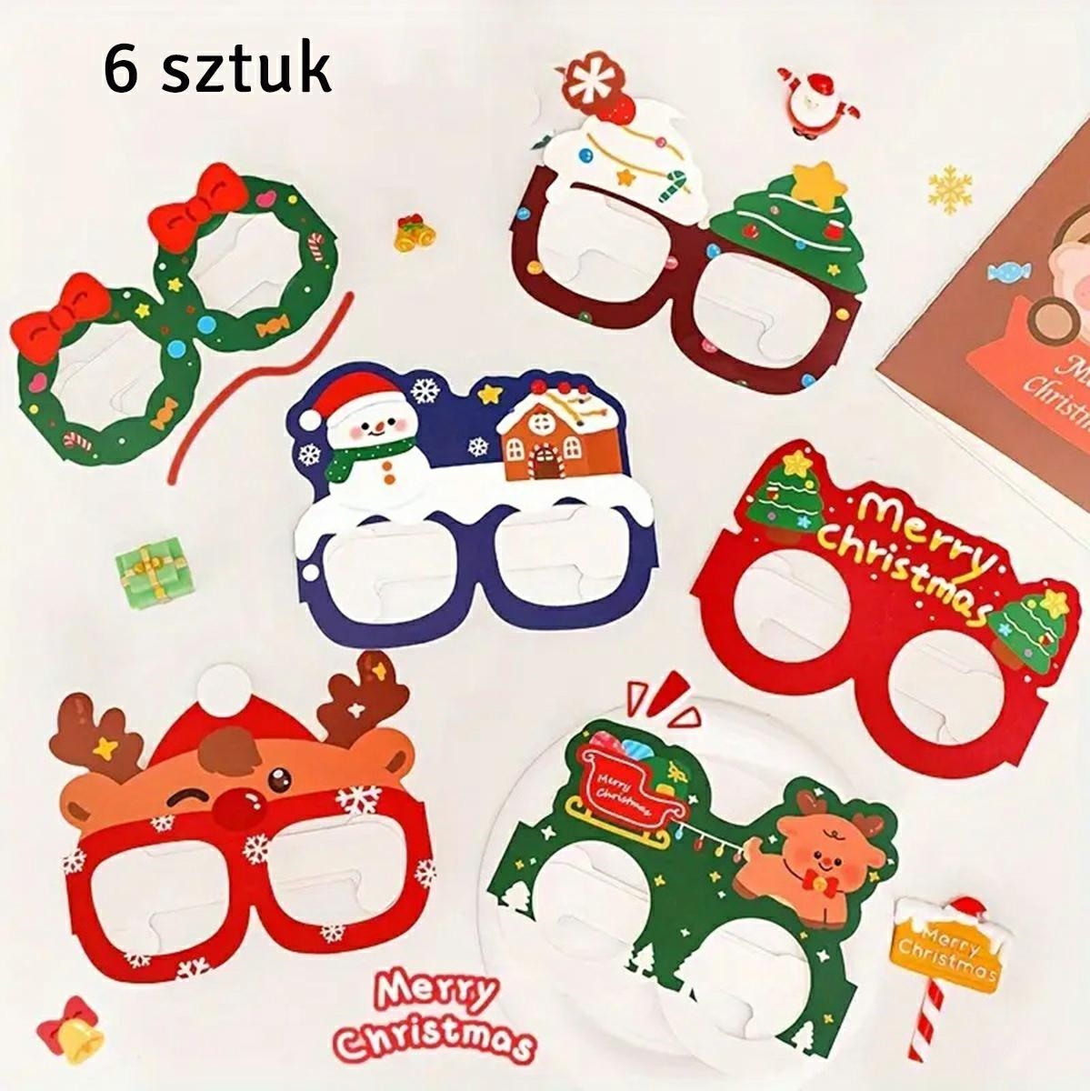 Vaikiški šventiniai popieriniai akiniai, 6 vnt.