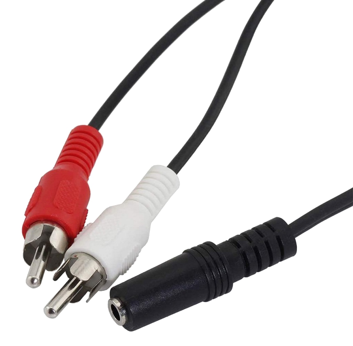 Adapteris 2x rca į mini jack 3.5 mm