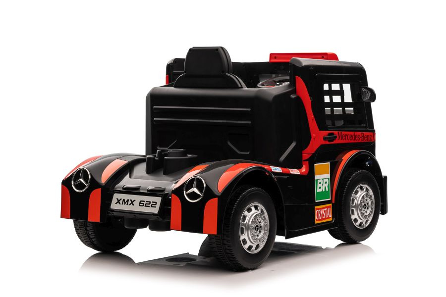 Vienvietis elektromobilis vaikams mercedes-benz axor xmx622, raudonas